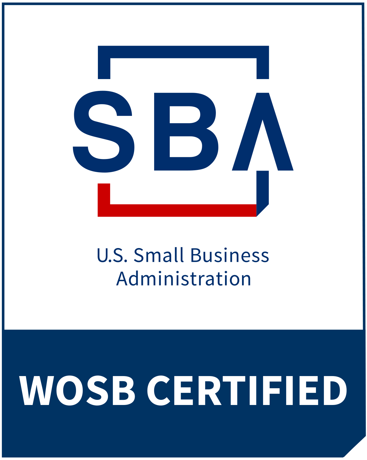 SBA WOSB Certified, federally certified Women-Owned Small Business